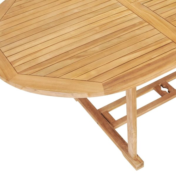 vidaXL forlængeligt havebord 150-200 x 100 x 75 cm massivt teaktræ