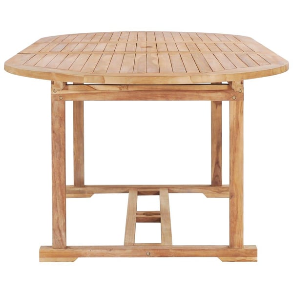 vidaXL forlængeligt havebord 150-200 x 100 x 75 cm massivt teaktræ