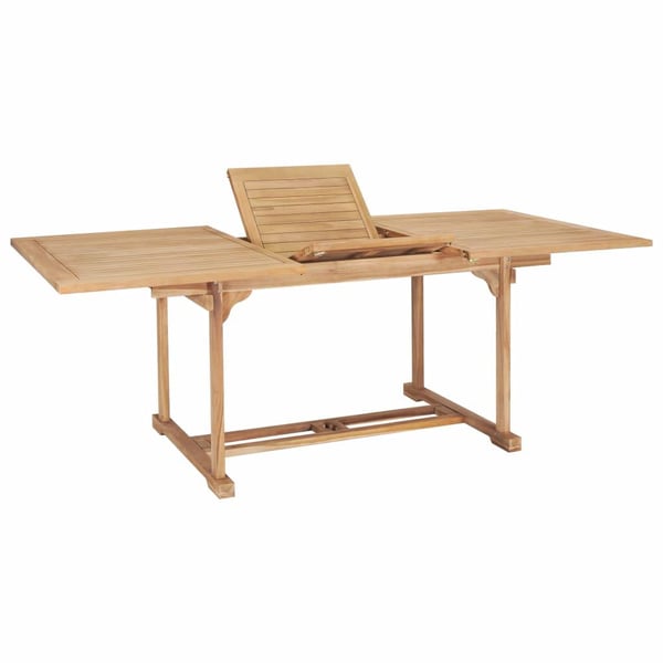 vidaXL forlængeligt havebord (150-200) x 100 x 75 cm massivt teaktræ