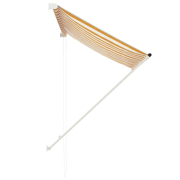 vidaXL foldemarkise 150x150 cm gul og hvid