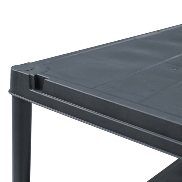 vidaXL Oppbevaringshylle 2 stk svart 60x30x138 cm plast