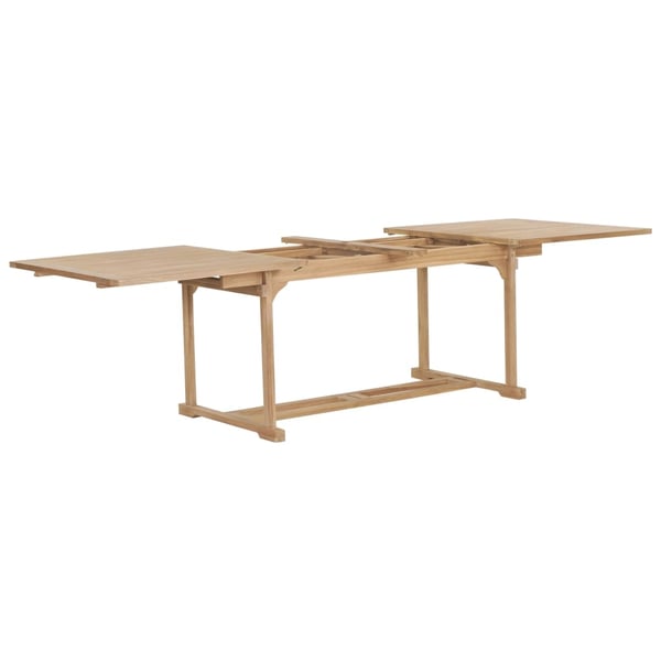 vidaXL forlængeligt havebord 180-280 x 100 x 75 cm massivt teaktræ