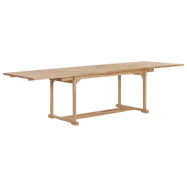 vidaXL forlængeligt havebord 180-280 x 100 x 75 cm massivt teaktræ