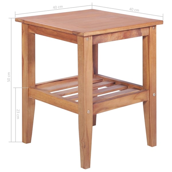 vidaXL Caféset 3 delar massiv teak