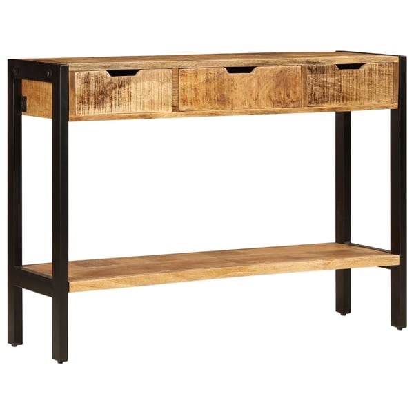 vidaXL Skjenk med 3 skuffer 110x35x75 cm heltre mango
