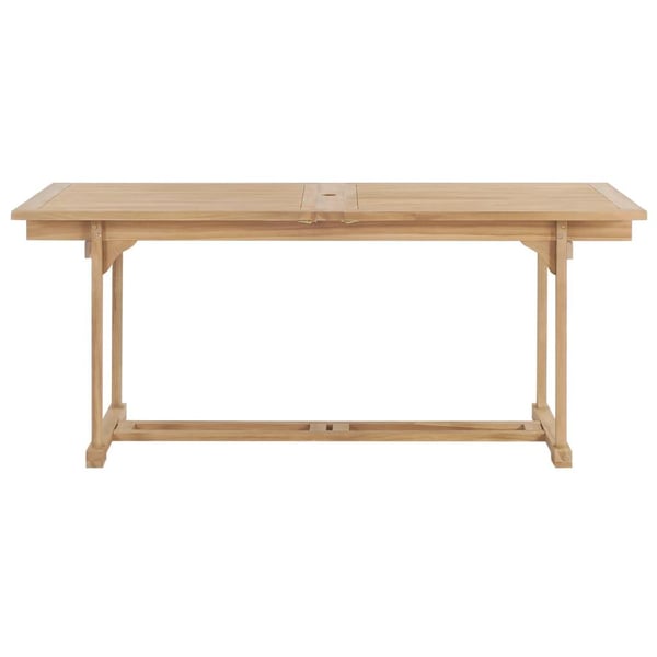 vidaXL udendørs spisebordssæt 9 dele 180-280x100x75 cm massivt teak