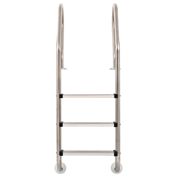 vidaXL Poolstege 3 steg rostfritt stål 304 120 cm