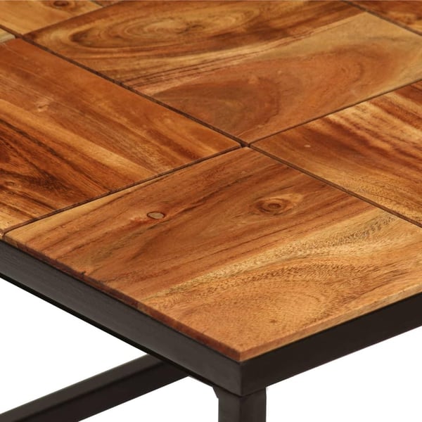 vidaXL Sofabord 110x60x40 cm heltre akasie og stål change2
