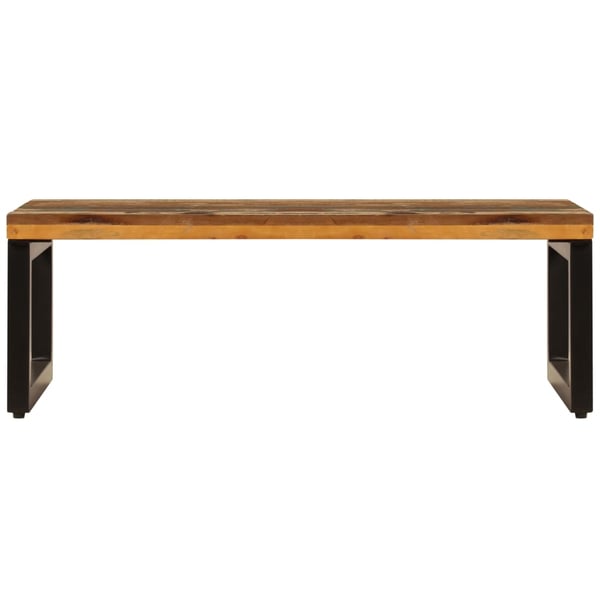 vidaXL Salongbord 100x50x35 cm gjenvunnet heltre og stål