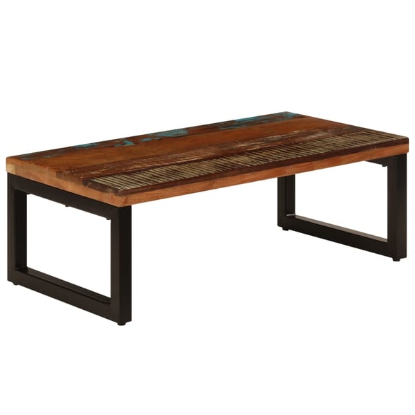 vidaXL Salongbord 100x50x35 cm gjenvunnet heltre og stål