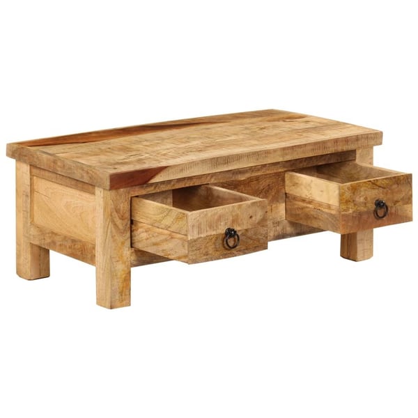 vidaXL sofabord i massivt mangotræ 90 x 45 x 35 cm