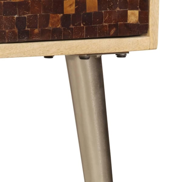 vidaXL skænk i massivt mangotræ 120 x 30 x 75 cm