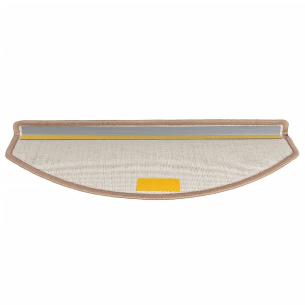 vidaXL Trappematter 15 stk 65x24x4 cm lysebrune halvrund store