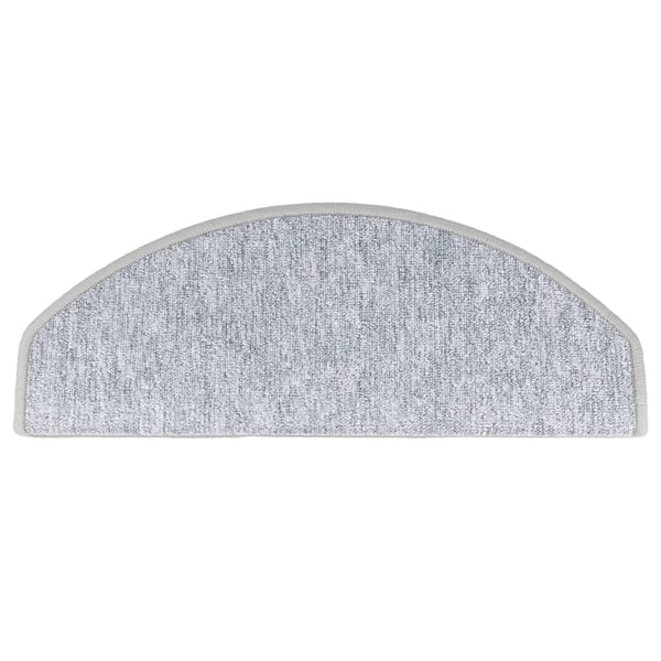 vidaXL 15 stk. trappemåtter 65 x 24 x 4 cm lysegrå