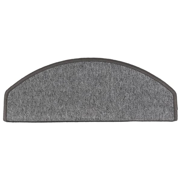 vidaXL Trappematter 15 stk 65x24x4 cm mørkegrå halvrund store
