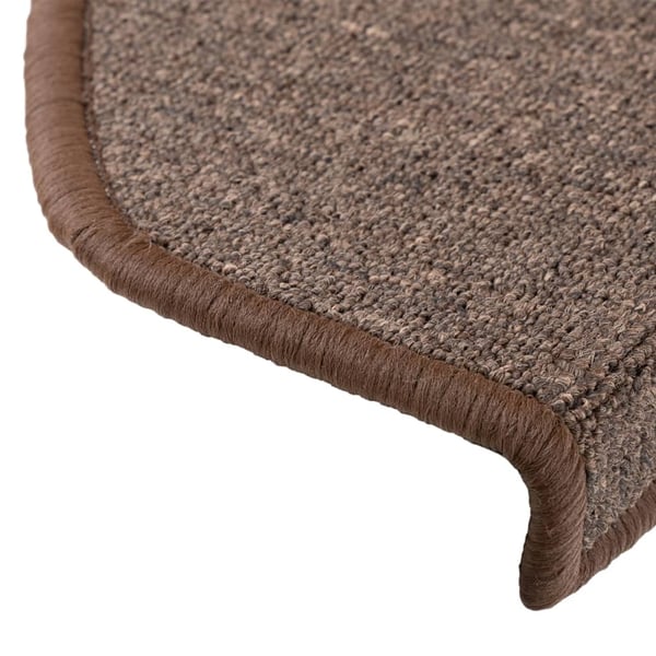 vidaXL Trappematter 15 stk 65x24x4 cm kaffebrune halvrund store