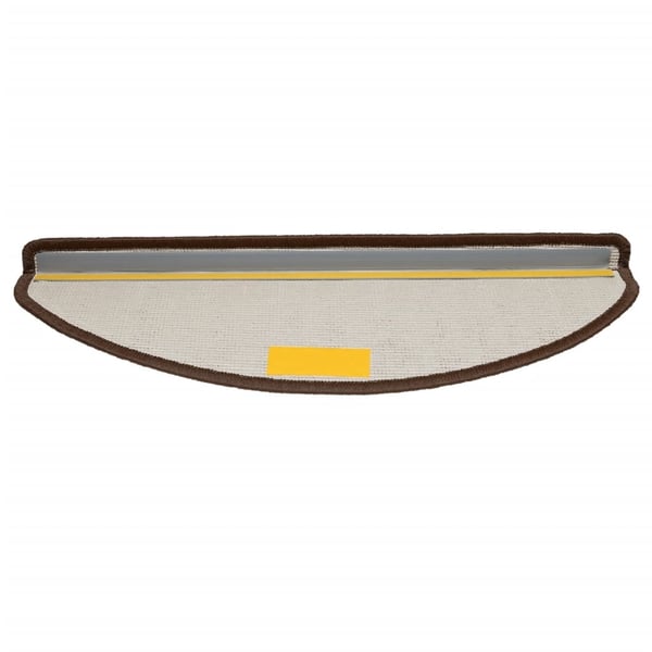 vidaXL Trappematter 15 stk 65x21x4 cm brune halvrund store