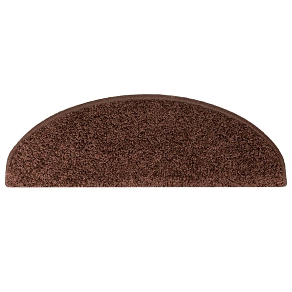 vidaXL Trappematter 15 stk 65x21x4 cm brune halvrund store