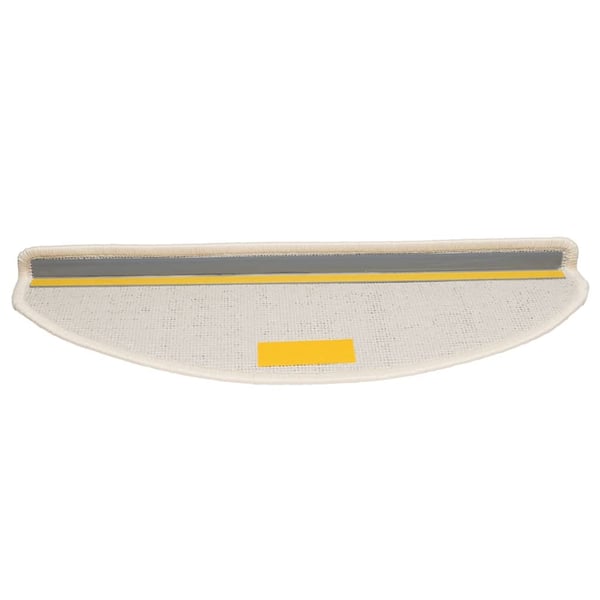 vidaXL Trappematter 15 stk 65x21x4 cm hvite halvrund store