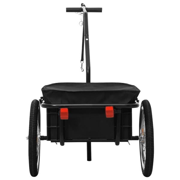 vidaXL cykeltrailer/trækvogn 155x60x83 cm stål sort