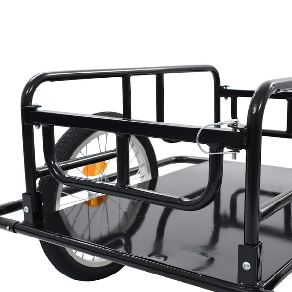 vidaXL cykelanhænger 130x73x48,5 cm stål sort