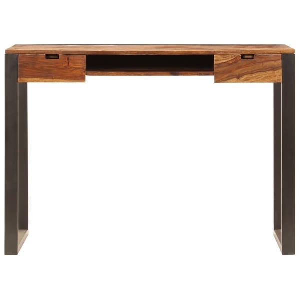 vidaXL Työpöytä 110x55x78 cm seesampuu ja teräs