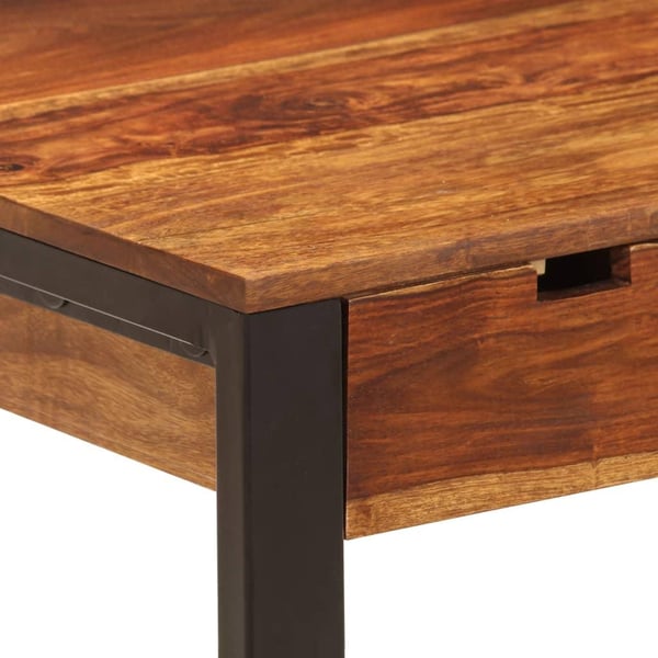 vidaXL Työpöytä 110x55x78 cm seesampuu ja teräs