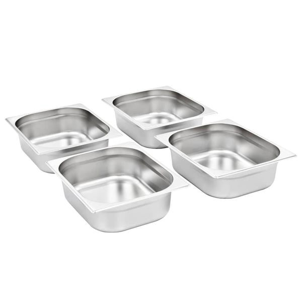 vidaXL gastronorm beholder 4 stk. GN 1/2 100 mm rustfrit stål