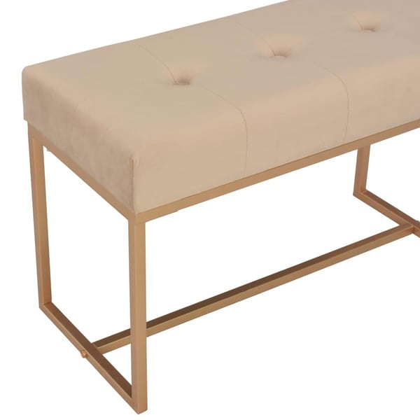 vidaXL Bänk 80 cm beige sammet