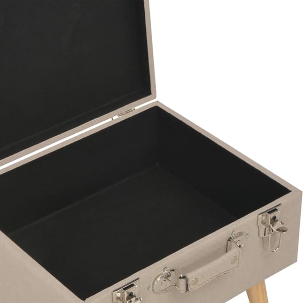 vidaXL opbevaringstaburet stof 40 cm beige