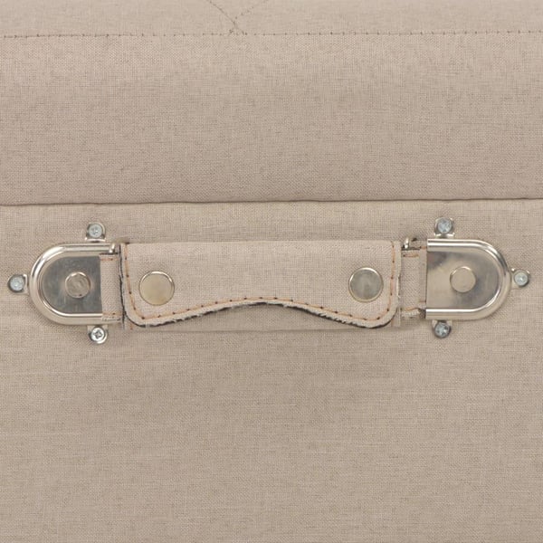 vidaXL opbevaringstaburet stof 40 cm beige
