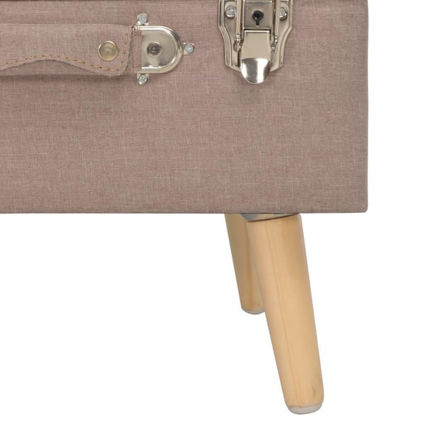 vidaXL opbevaringstaburet stof 40 cm brun