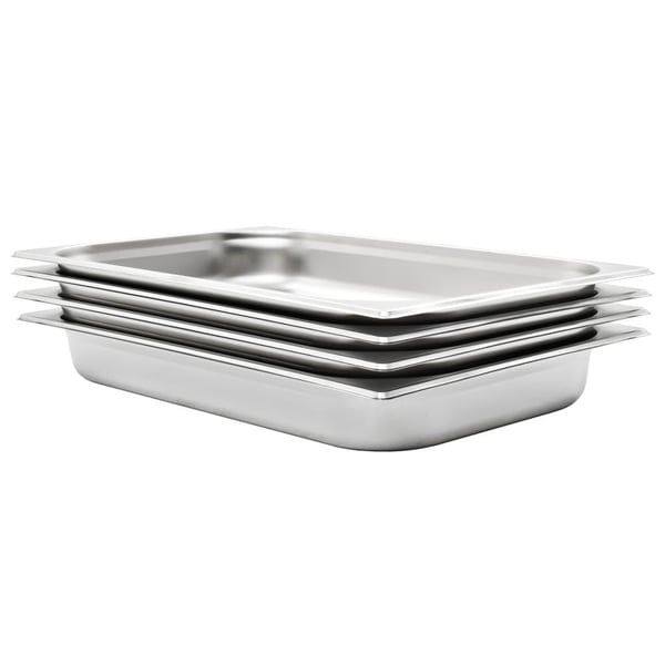 vidaXL Gastronormbeholdere 4 stk GN 1/1 65 mm rustfritt stål