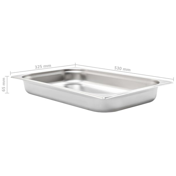 vidaXL Gastronormbeholdere 4 stk GN 1/1 65 mm rustfritt stål