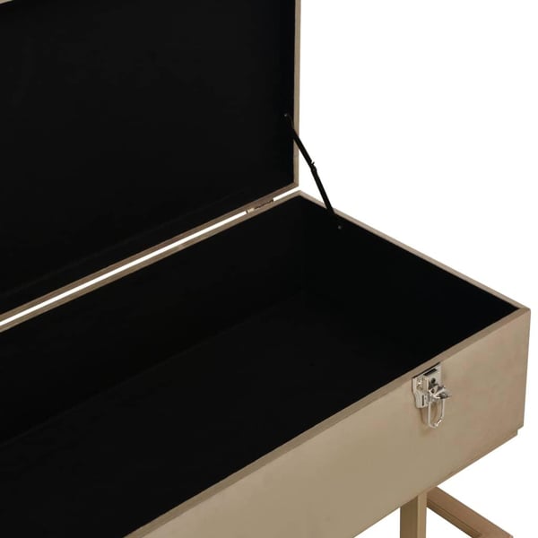 vidaXL bænk med opbevaringsrum 105 cm fløjl beige