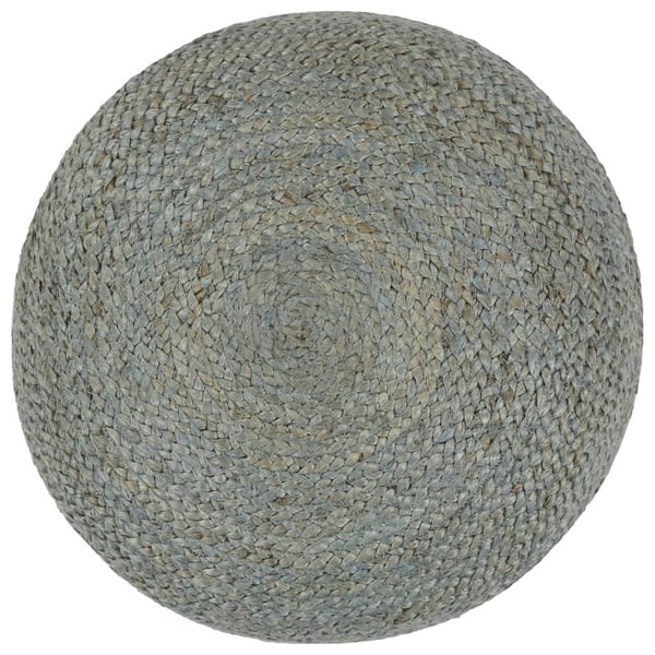 vidaXL håndlavet puf 45 x 30 cm jute olivengrøn