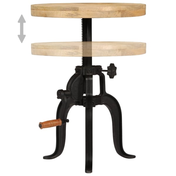 vidaXL Sidebord 45x (45-62) cm heltre mango og støpejern