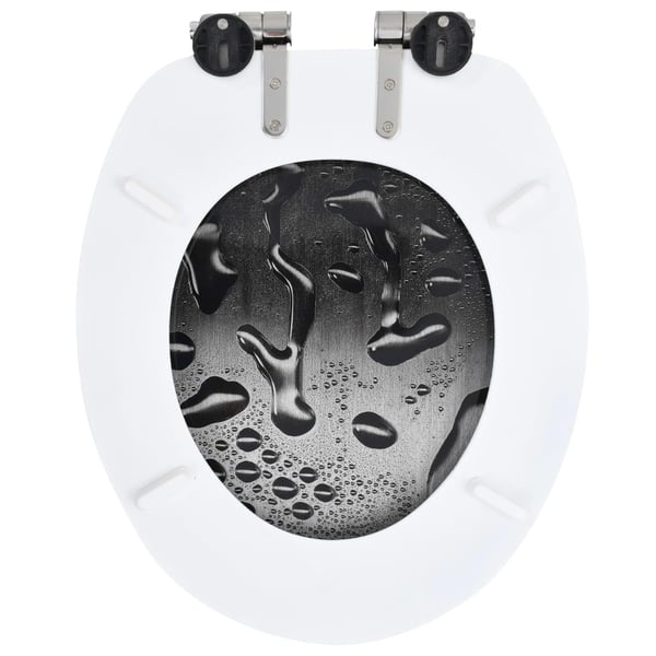 vidaXL WC-istuin soft close kannella MDF vesipisarakuvio