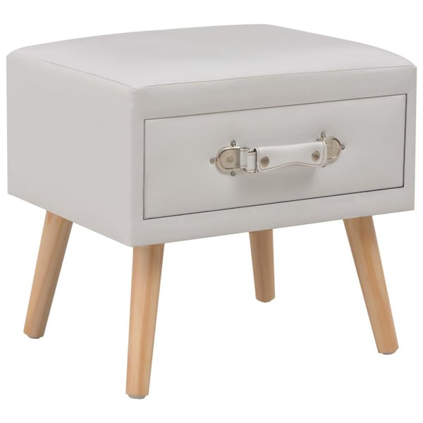 vidaXL sengeskabe 2 stk. 40 x 35 x 40 cm kunstlæder hvid