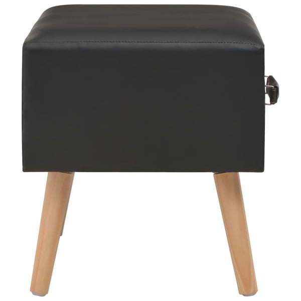 vidaXL sengeskabe 2 stk. 40 x 35 x 40 cm kunstlæder sort