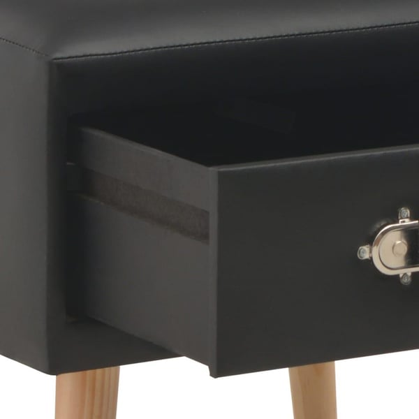 vidaXL sengeskabe 2 stk. 40 x 35 x 40 cm kunstlæder sort
