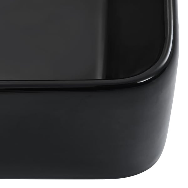 vidaXL Vask 40x30x13 cm keramikk svart