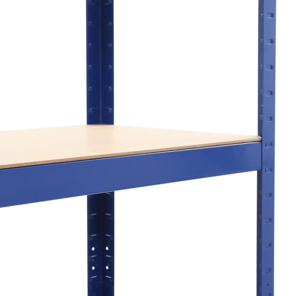vidaXL Varastohyllyt 2 kpl sininen 80x40x160 cm teräs ja MDF