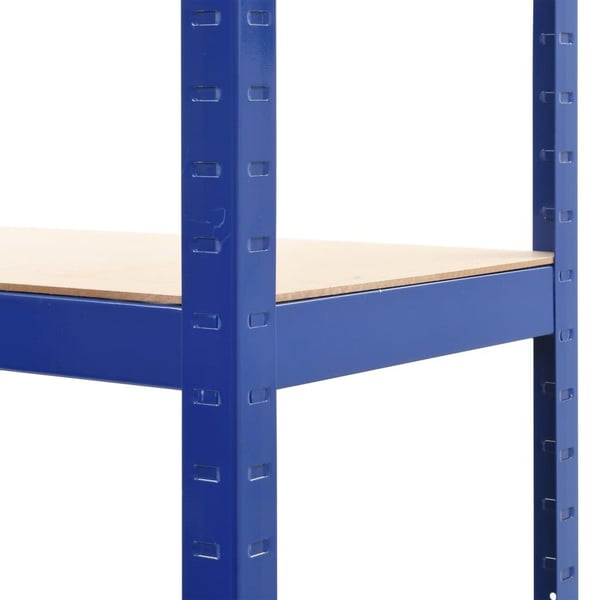vidaXL Varastohyllyt 2 kpl sininen 80x40x160 cm teräs ja MDF