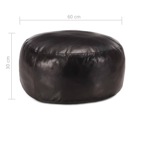 vidaXL puf 60 x 30 cm ægte gedeskind sort