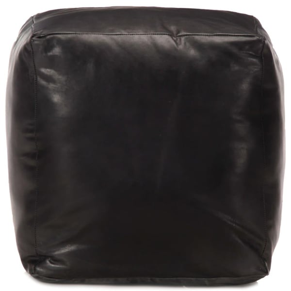 vidaXL puf 40 x 40 x 40 cm ægte gedeskind sort
