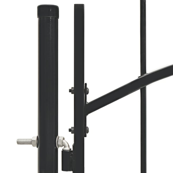 vidaXL havelåge stål 1 x 1,75 m sort