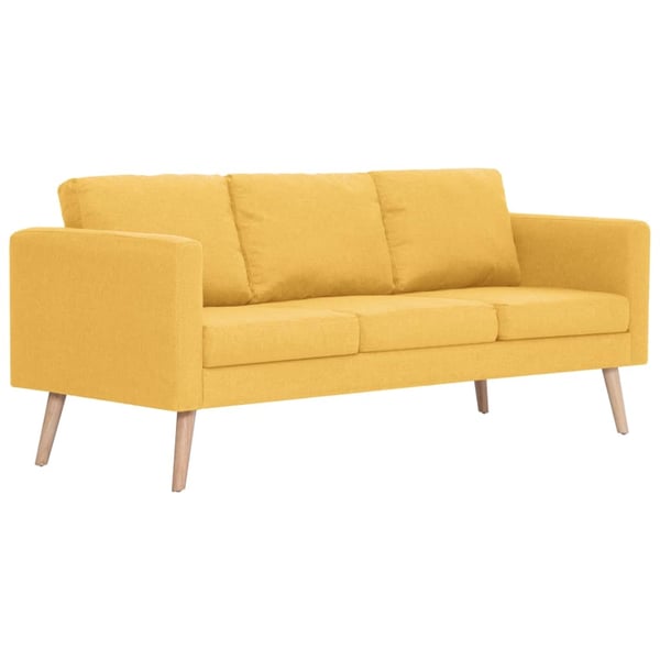 vidaXL 3-personers sofa i stof gul