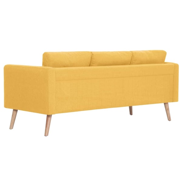 vidaXL 3-personers sofa i stof gul