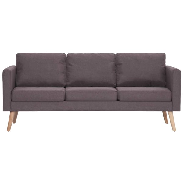 vidaXL 3-personers sofa i stof gråbrun